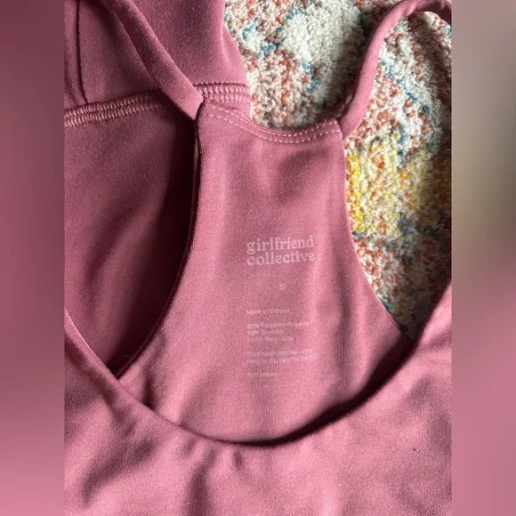 Girlfriend Collective Float Matching Set Leggings and Cleo Sports Bra in Fig - Picture 3 of 5